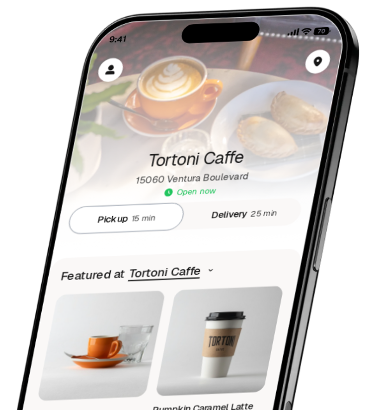 Tortoni Caffe app preview